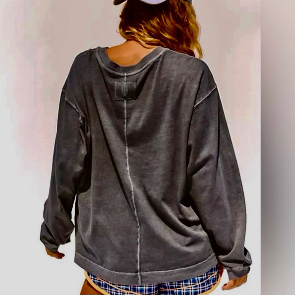Free People Movement Hustle Layer in Gunmetal NWOT ** read description** - Picture 3 of 7